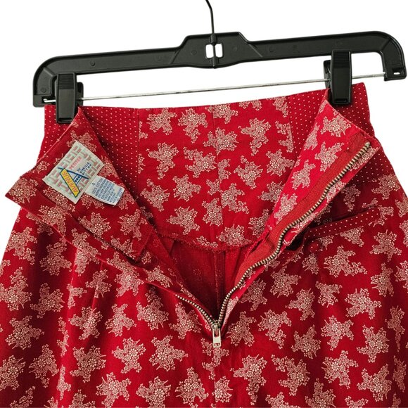 Avenue By Mereille Bitton Floral Polka Dot Vintage Shorts | EUC | 4P | Red White - Picture 14 of 16